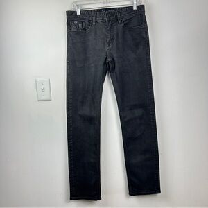 Guess Original Straight Faux Leather Pocket Jeans